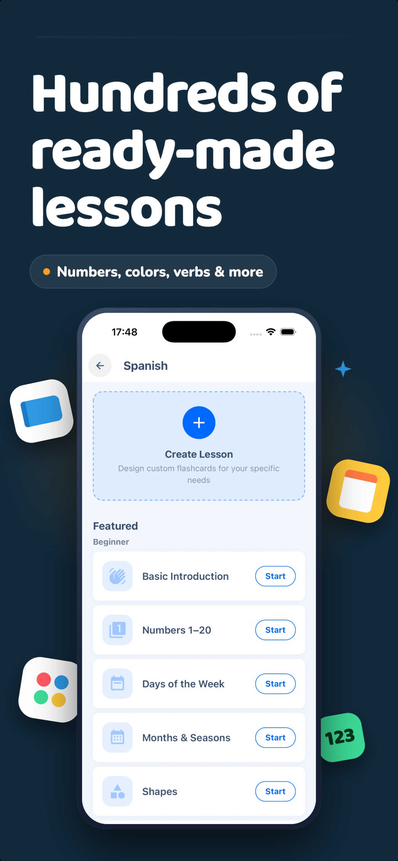 Create your own lessons in seconds — type a topic to get a full lesson